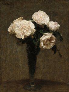 花瓶のバラ 作： Ignace Henri Jean Fantin Latour